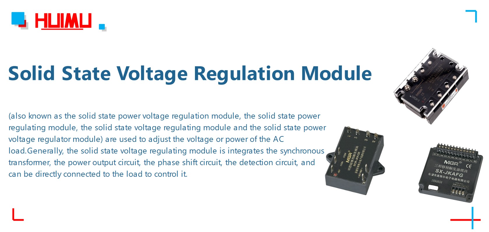 ¿Qué es el módulo de regulación de voltaje de estado sólido?  Más detalles a través de www. @ Huimultd.com